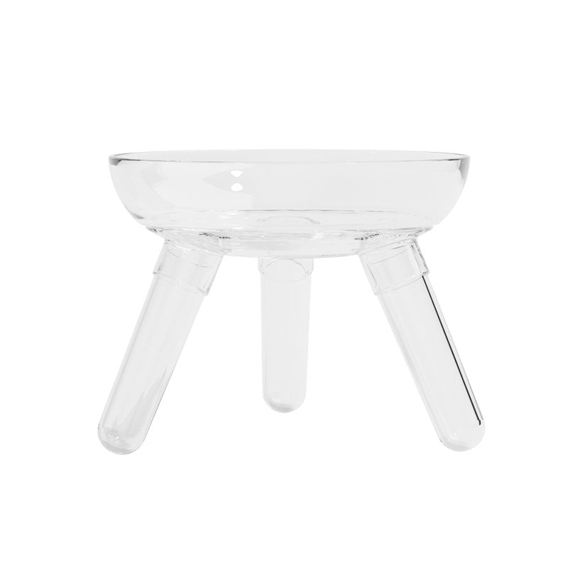 Pet Transparent Glass Feeding Bowl