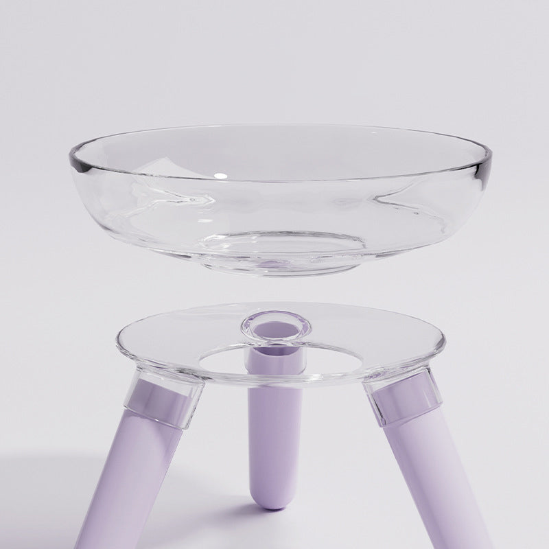 Pet Transparent Glass Feeding Bowl