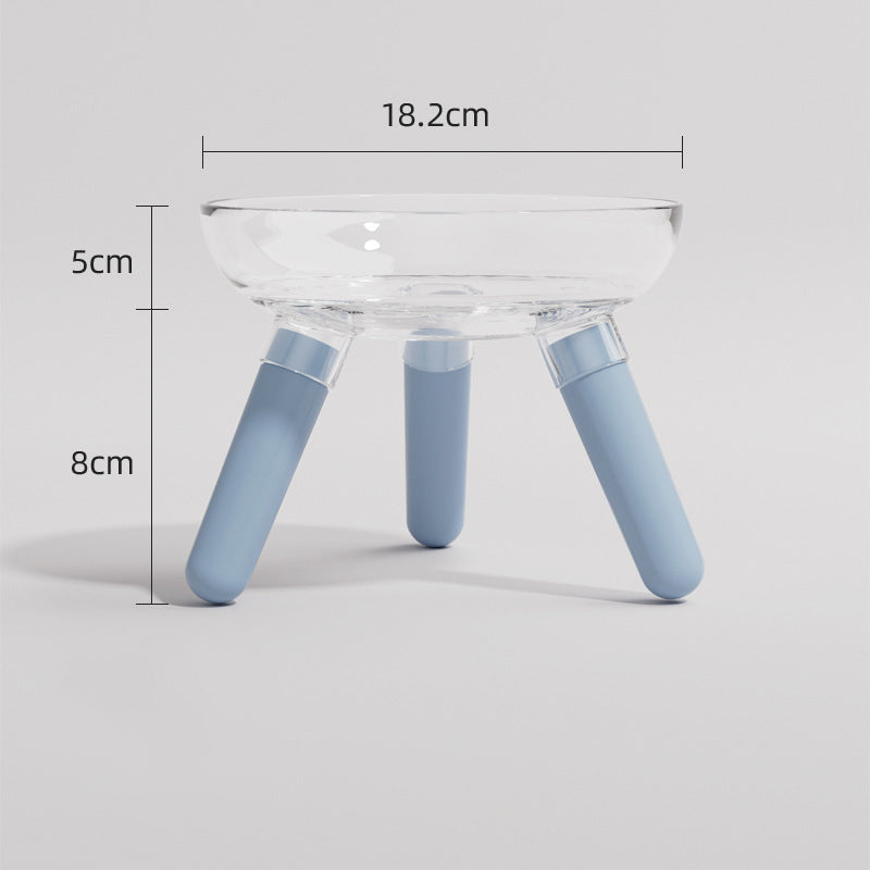 Pet Transparent Glass Feeding Bowl