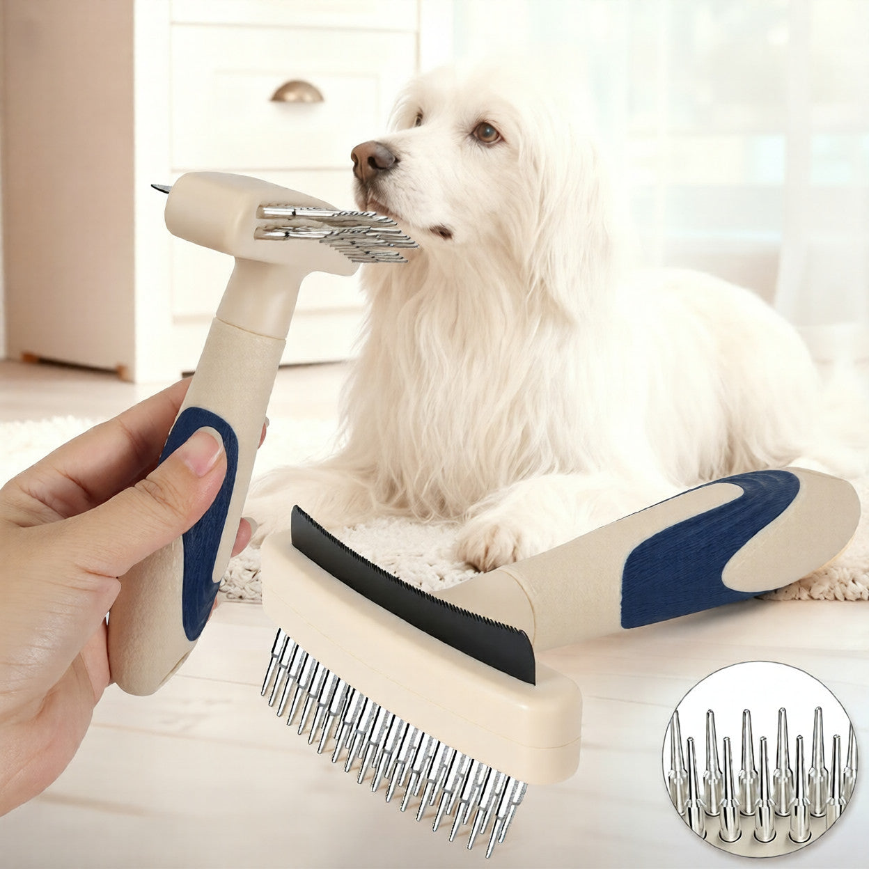 Pet Grooming Brush For Removing Loose Hair