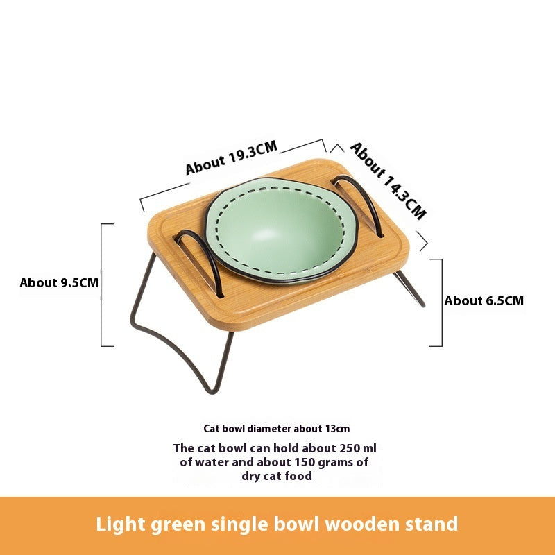 Multi-functional Ceramic Pet Wooden Rack