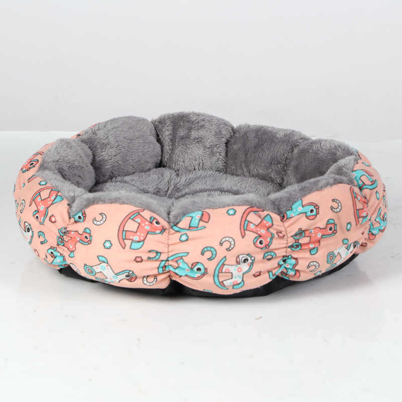 Round Fluffy Pet Bed