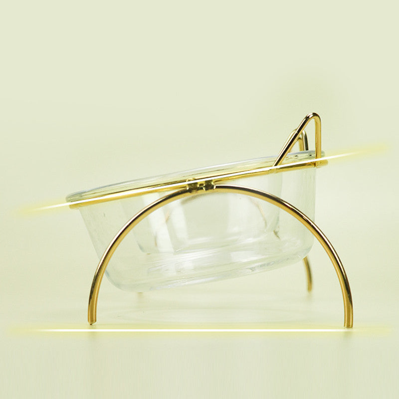 Pet Feeder With Metal Bowl Rack