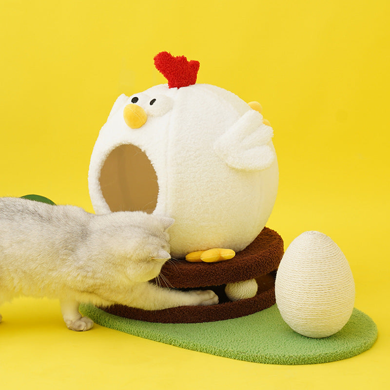 Cooling Summer Cat House Turntable Toys
