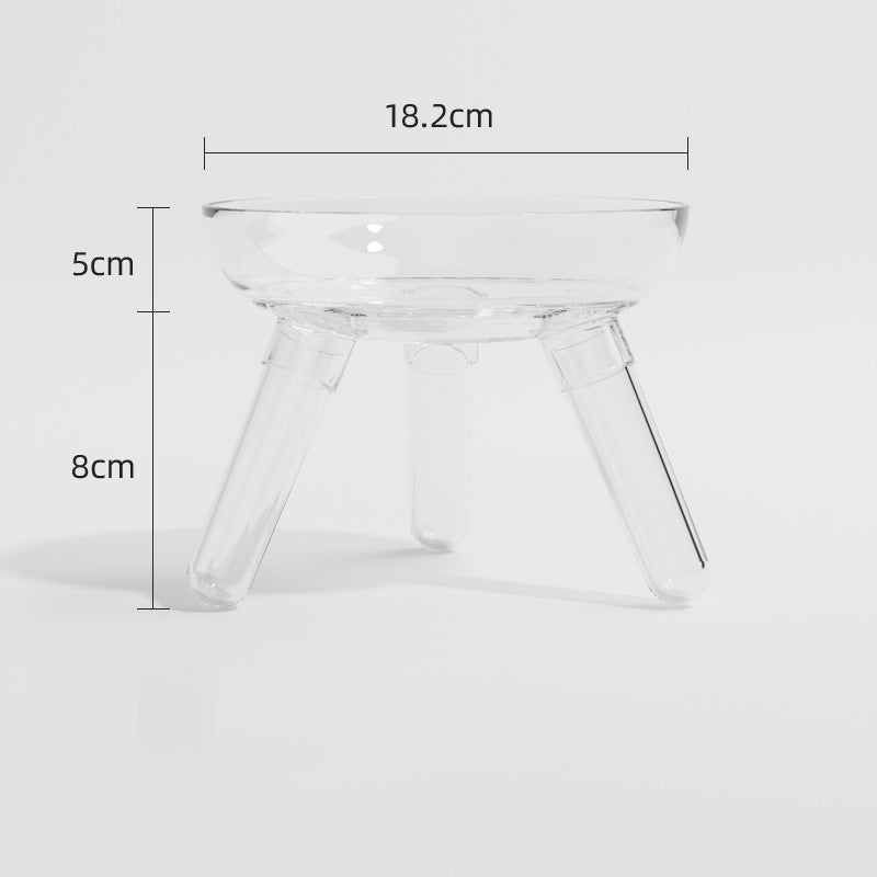 Pet Transparent Glass Feeding Bowl