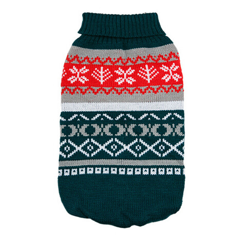 Pet Leaf Pattern Lapel Sweater