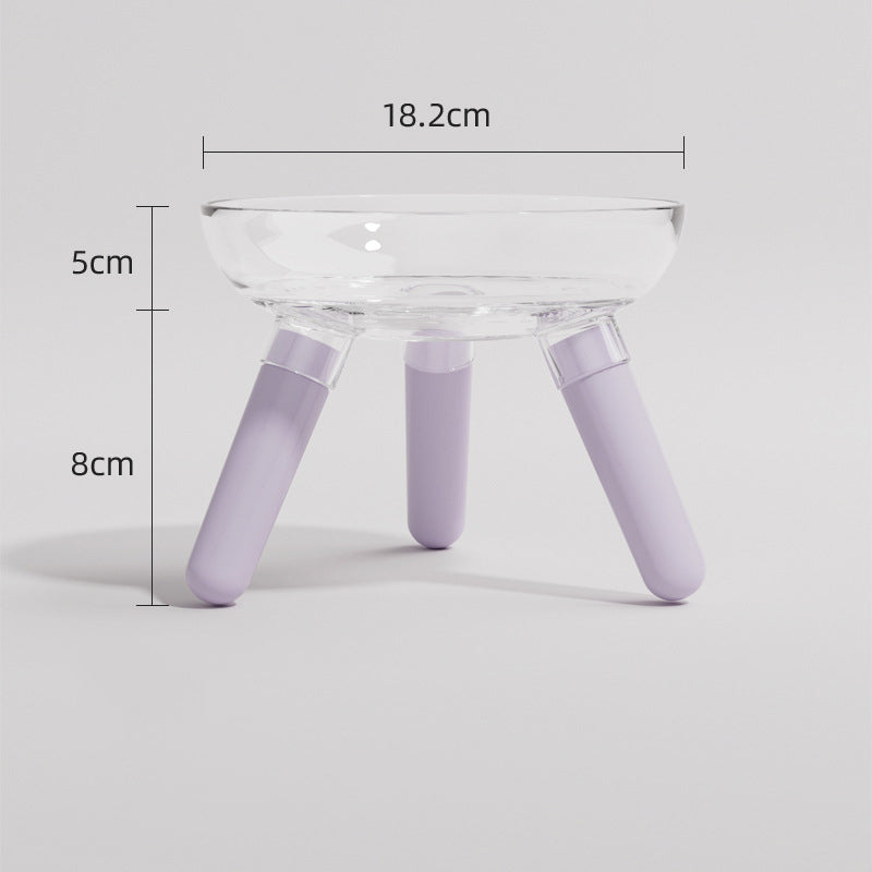 Pet Transparent Glass Feeding Bowl