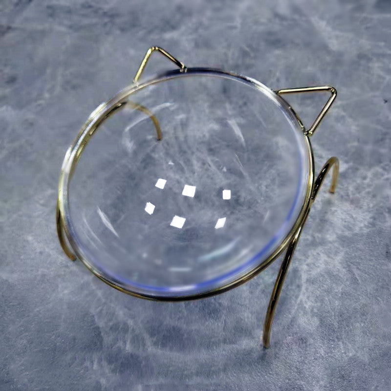 Pet Feeder With Metal Bowl Rack